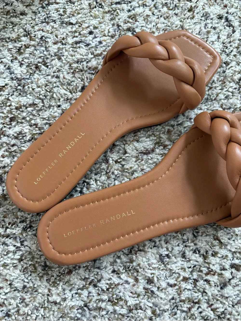 NEW Loeffler Randall Jackson Braided Leather Sandal Dark Sand Size 8